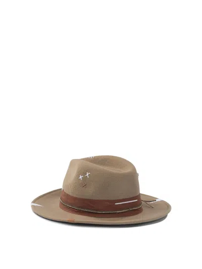 The Hat Gang Hat With Embroidered Motifs Hats Beige In Black