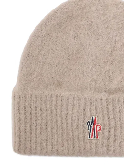 Moncler Alpaca And Wool Logo Beanie In Neutral