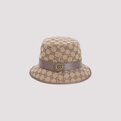 Gucci Beige Logo Bucket Hat In Neutral