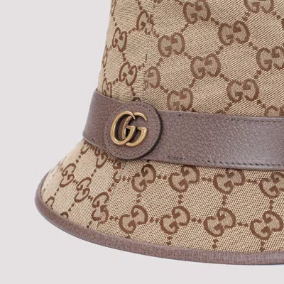 Gucci Beige Logo Bucket Hat In Neutral
