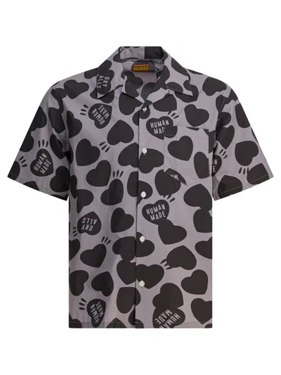 Human Made Vacation Heart Graphic Print Shirt In Gray