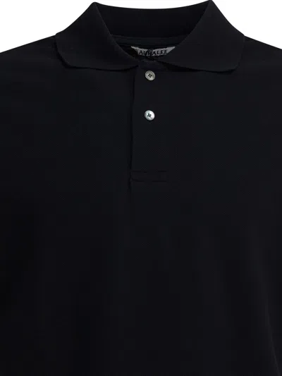 Auralee Heavy Cotton Polo Shirt Polo Shirts Blue In Black
