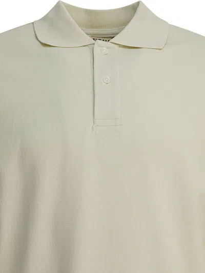 Auralee Heavy Cotton Polo Shirt Polo Shirts Green In Neutral