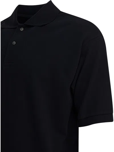 Auralee Heavy Cotton Polo Shirt Polo Shirts Blue In Black