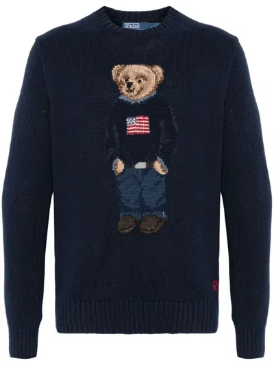 Polo Ralph Lauren Pullover In Cotton Blend In Blue