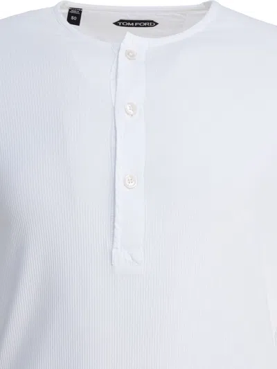 Tom Ford Henley T-shirts White In White