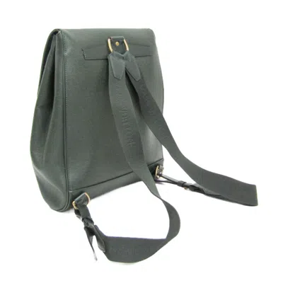 Pre-owned Louis Vuitton Cassiar Green Leather Backpack Bag ()