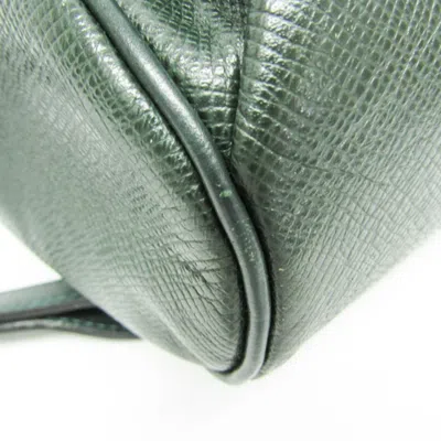 Pre-owned Louis Vuitton Cassiar Green Leather Backpack Bag ()