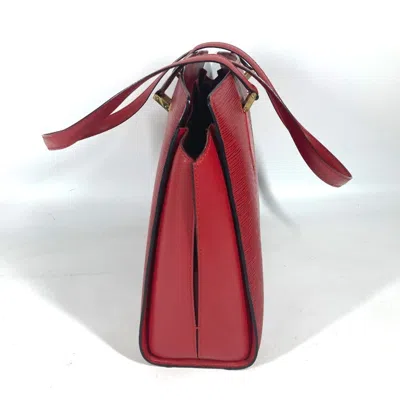 Pre-owned Louis Vuitton Castilian Red Red Color Epi Leather Shoulder Bag Tote Bag ()