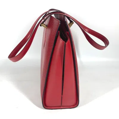 Pre-owned Louis Vuitton Castilian Red Red Color Epi Leather Shoulder Bag Tote Bag ()