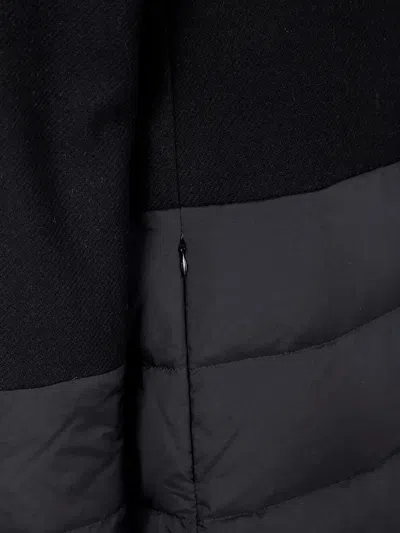 Herno Hooded Padded Jacket With Wool Inserts Clothing In Black