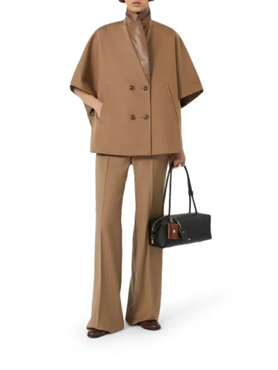 Max Mara Horizontal Satchel Bag With M-shaped Folded Sides