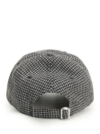 New Era Houndstooth 9twenty Neyyan Blk Hats Black In Burgundy