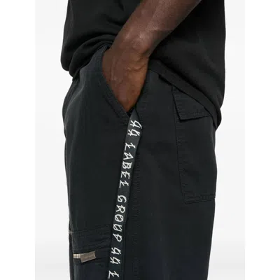 44 Label Group Logo-tape Trousers In Black