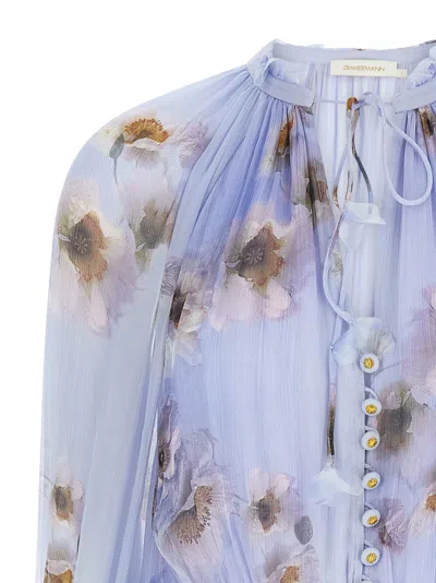 Zimmermann Hypnotic Mini Dress In Blue