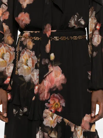 Zimmermann Hypnotic Asymmetrical Midi Skirt Clothing In Black