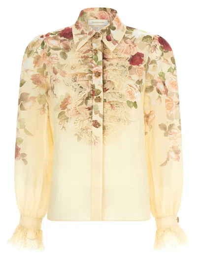 Zimmermann Hypnotic Tux Shirt And Blouse Pink In Multi