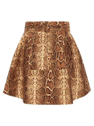 Zimmermann Hypnotic Utility Mini Skirts Brown In Multi