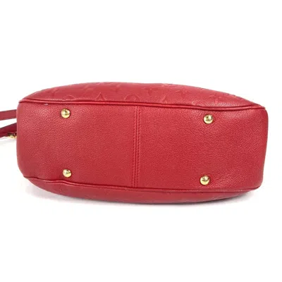 Pre-owned Louis Vuitton Cerise Red Color Monogram Empreinte Leather Shoulder Bag Tote Bag ()
