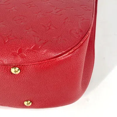 Pre-owned Louis Vuitton Cerise Red Color Monogram Empreinte Leather Shoulder Bag Tote Bag ()