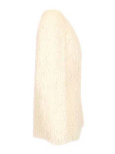 Dries Van Noten Jacket With Fringes Coats White In White