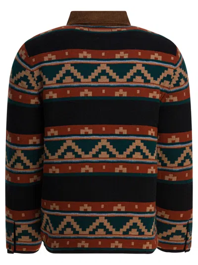 Guest In Residence Western Industry Corduroy-trimmed Intarsia-knit Wool And Cashmere-blend Jacket In Black
