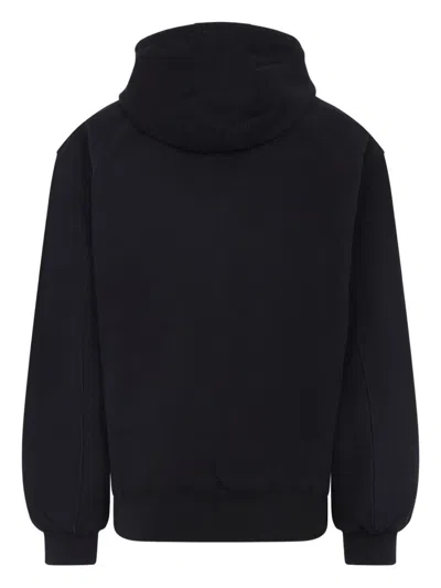 Carhartt Organic Cotton Hooded Blazer Kangaroo Pockets In Black