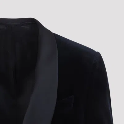 Canali Navy Blue Cotton Tuxeedo Drop 8 Regular Jacket In Blue
