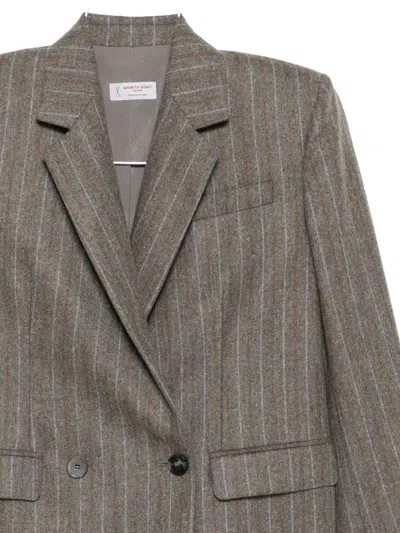 Alberto Biani Tailored Blazer With Notch Lapels And Pockets In Gray