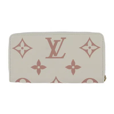 Pre-owned Louis Vuitton Cream Monogram Empreinte Long Wallet (bi-fold) () In White