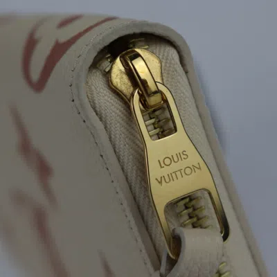 Pre-owned Louis Vuitton Cream Monogram Empreinte Long Wallet (bi-fold) () In White