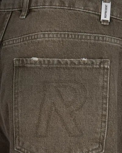 Represent Clothing Jeans R3 Baggy Washed Olive In Brown