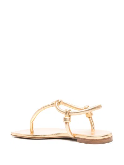 Gianvito Rossi Women Juno Leather Thong Sandals In Neutral
