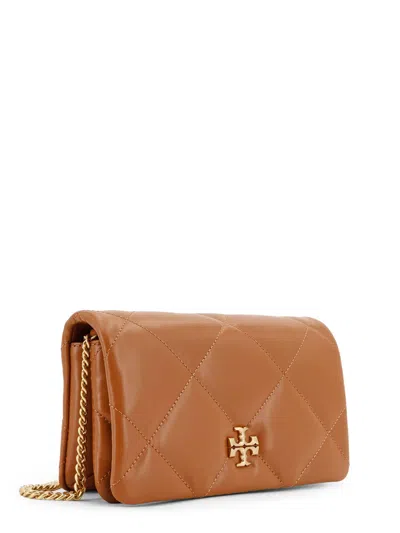 Tory Burch Kira Matelassé Leather Shoulder Bag In Brown