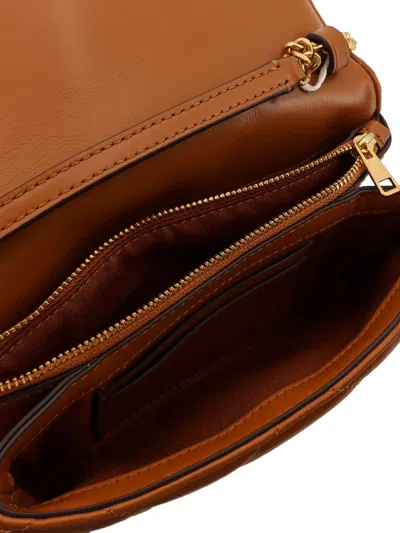 Tory Burch Kira Matelassé Leather Shoulder Bag In Brown