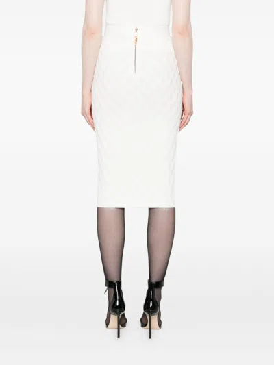 Elisabetta Franchi Chain-embellished Skirt In White