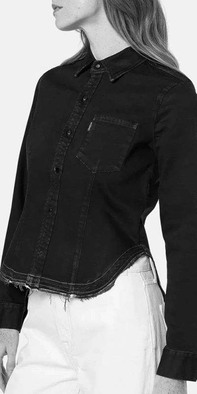 Noend Denim Amaya Denim Shirt In Black