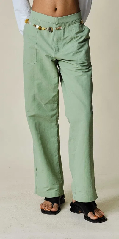 Claudent Anywhere Pant Sage In Green