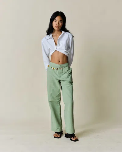 Claudent Anywhere Pant Sage In Green