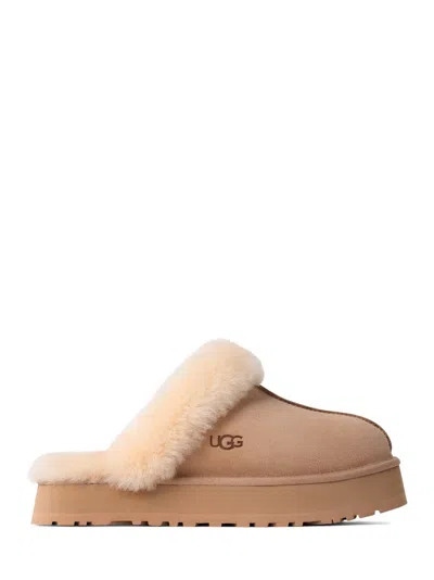 Ugg Mules Floppy In Suede In Neutral