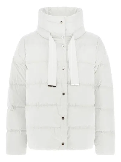 Herno Quilted Down Jacket High Neck In White
