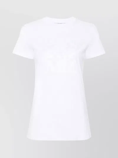 Max Mara Logo-embroidered Cotton T-shirt In Animal Print