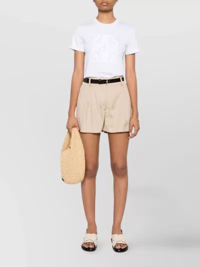 Max Mara Logo-embroidered Cotton T-shirt In Animal Print