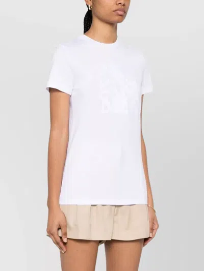 Max Mara Logo-embroidered Cotton T-shirt In Animal Print