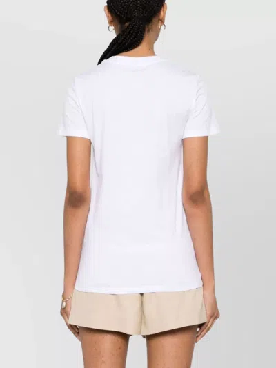 Max Mara Logo-embroidered Cotton T-shirt In Animal Print