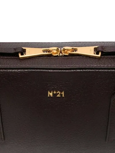 N°21 Rectangular Midi Shoulder Bag With Double Handles In Brown