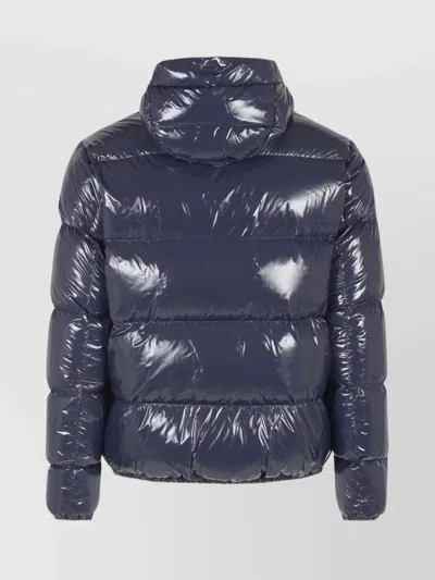 Herno Hooded Quilted Jacket Shiny Finish In Animal Print