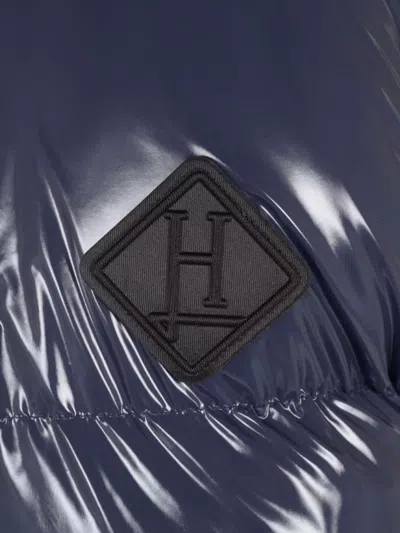 Herno Hooded Quilted Jacket Shiny Finish In Animal Print