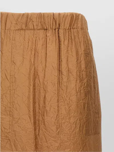 Max Mara Aeroso Back Slit Skirt In Brown