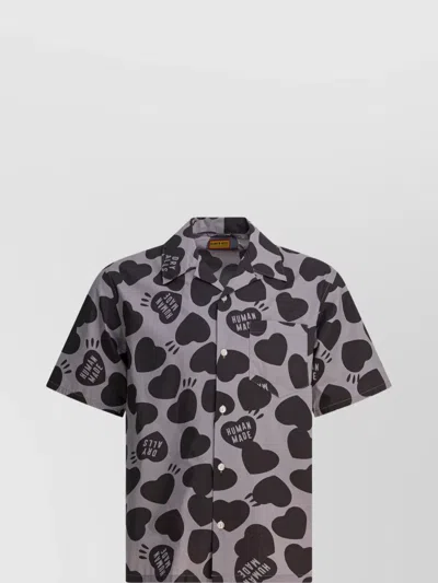 Human Made Vacation Heart Graphic Print Shirt In Gray